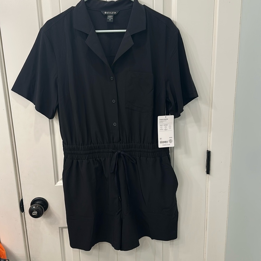 Athleta avenue romper black sz M NWT - Picture 2 of 4